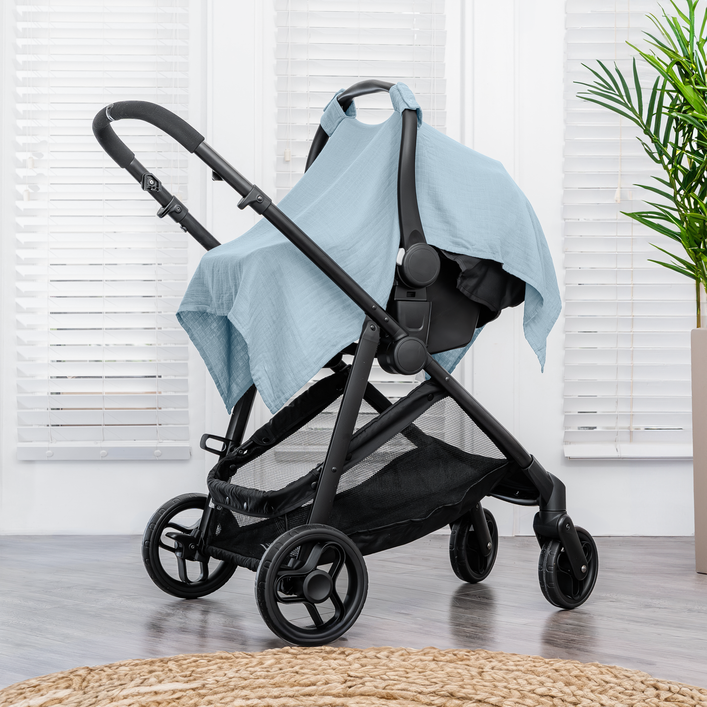 Baby Car Seat Cover in Sky Blue