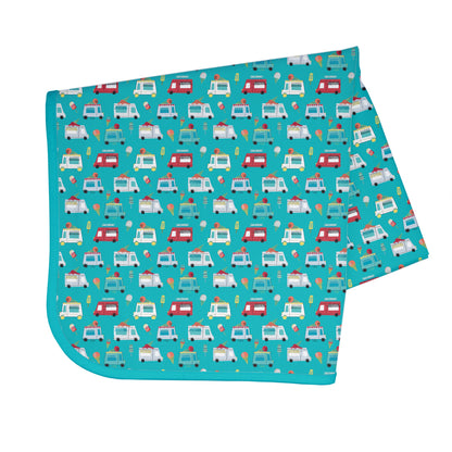 Ice Cream Truck Splash Mat - A Waterproof Catch-All for Highchair Spills and More!