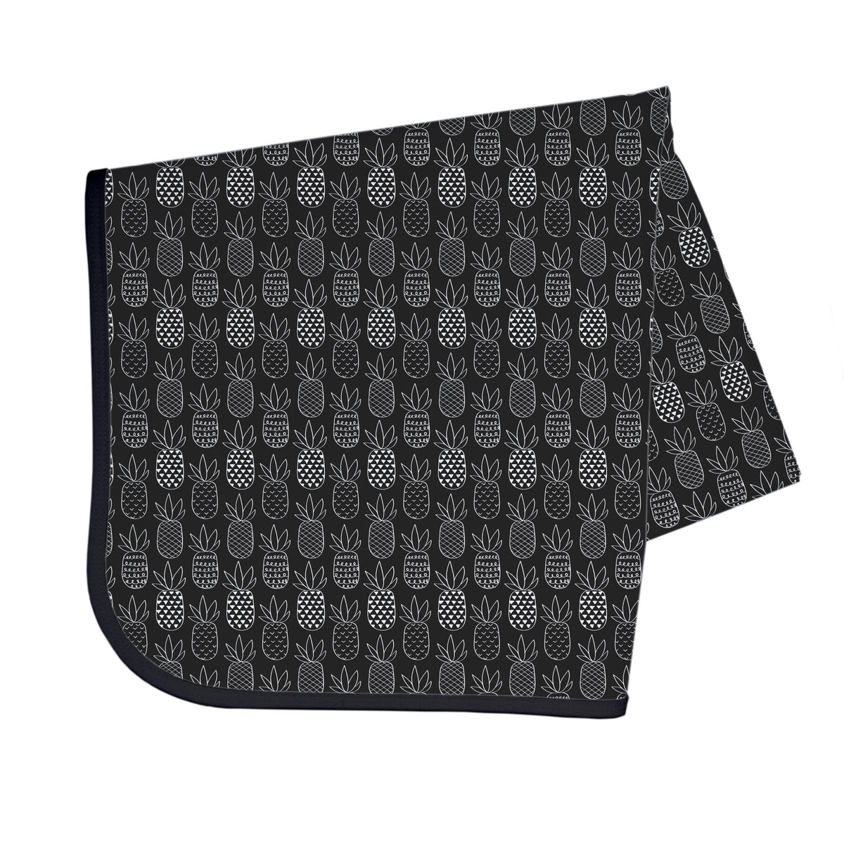 Pineapple Monochrome Splash Mat - A Waterproof Catch-All for Highchair Spills and More!