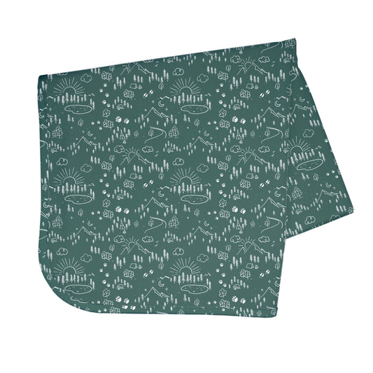 Pine Forest Splash Mat - A Waterproof Catch-All for Highchair Spills and More!