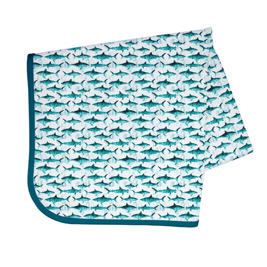 Shark Attack Splash Mat - A Waterproof Catch-All for Highchair Spills and More!