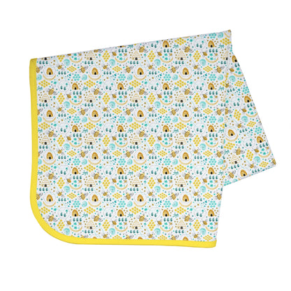 Busy Bees Splash Mat - A Waterproof Catch-All for Highchair Spills and More!