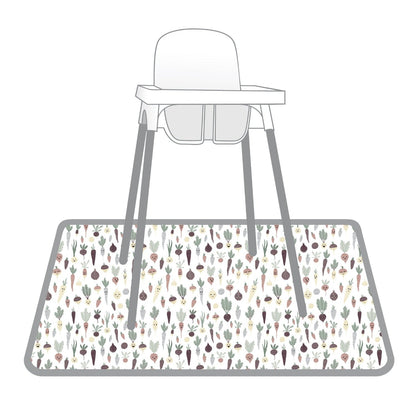 Root Veggies Splash Mat - A Waterproof Catch-All for Highchair Spills and More!