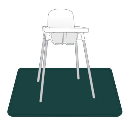Solid Pine Minimalist Splash Mat - A Waterproof Catch-All for Highchair Spills and More!
