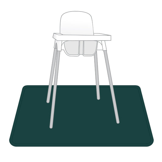 Solid Pine Minimalist Splash Mat - A Waterproof Catch-All for Highchair Spills and More!