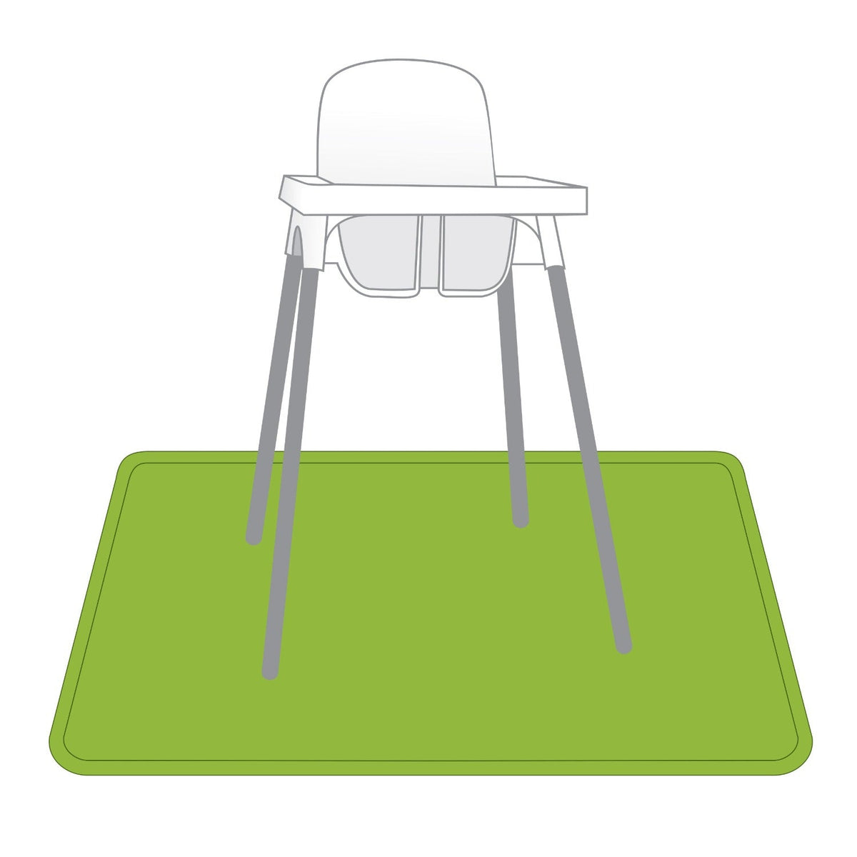 Solid Ribbit Minimalist Splash Mat - A Waterproof Catch-All for Highchair Spills and More! SALE