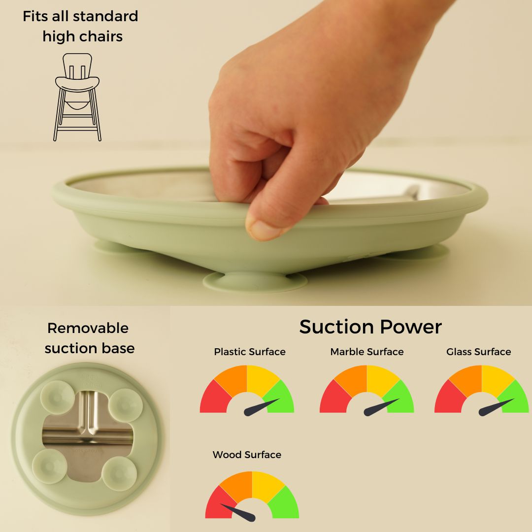Stainless Steel Toddler Feeding Set 12+ Months- Sage Green