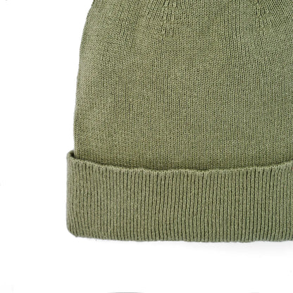 Knit Baby Pom Beanie in Sage Green
