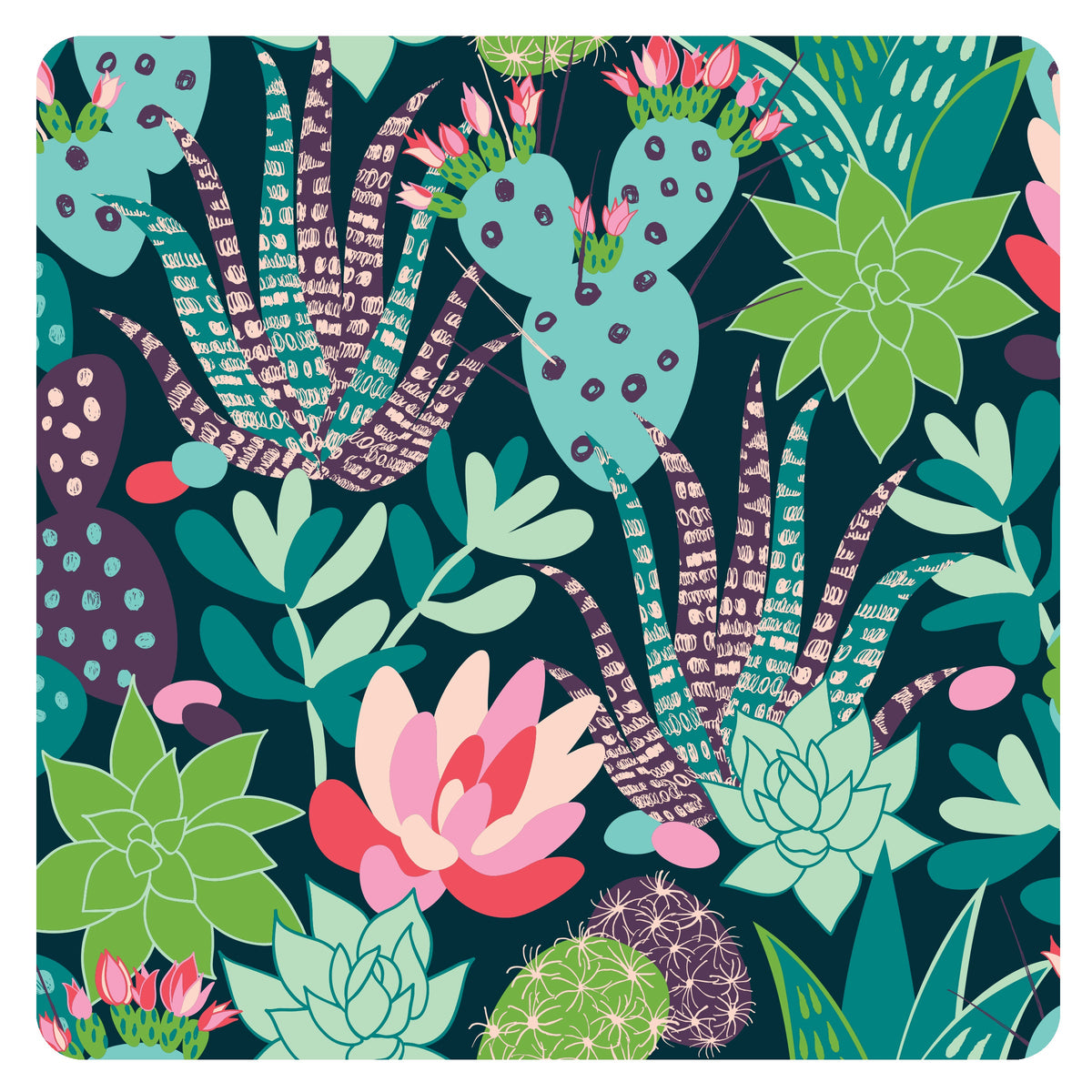 Desert Floral Splash Mat - A Waterproof Catch-All for Highchair Spills and More!