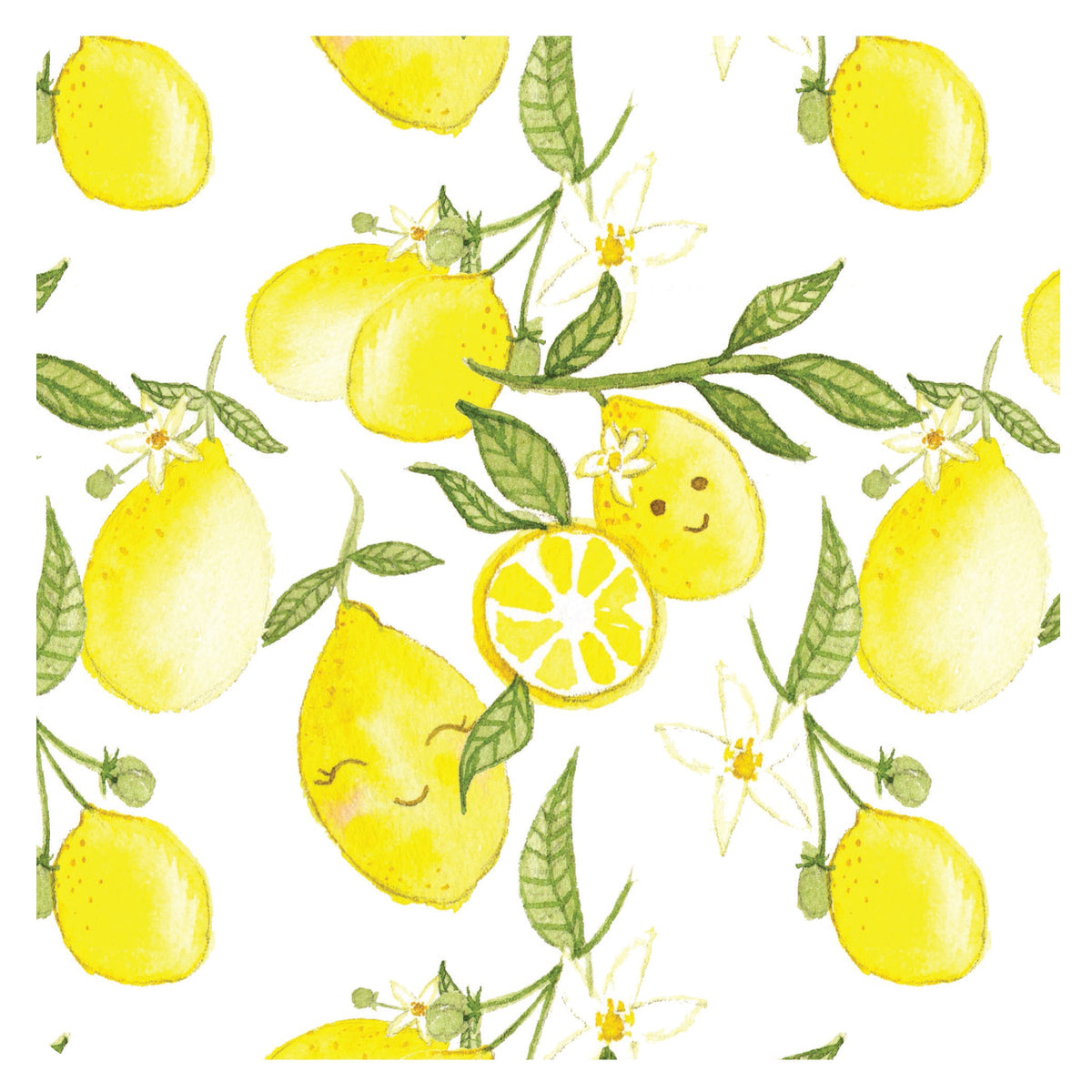 Fresh Lemon Splash Mat - A Waterproof Catch-All for Highchair Spills and More!