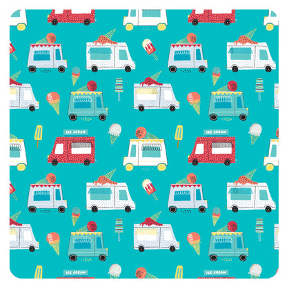 Ice Cream Truck Splash Mat - A Waterproof Catch-All for Highchair Spills and More!