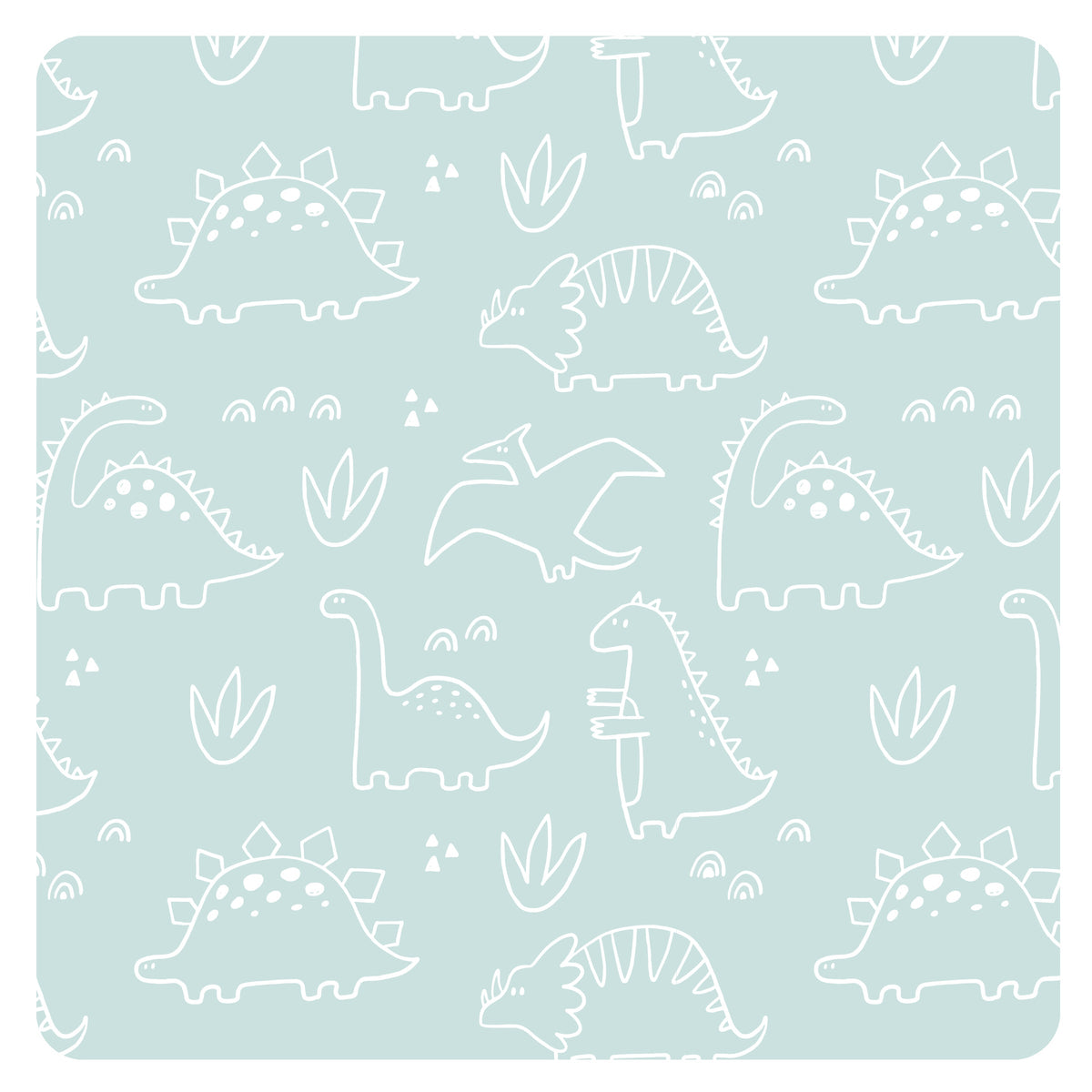 Dino Friends - Sage Bapron SALE **PRESCHOOL SIZE ONLY**