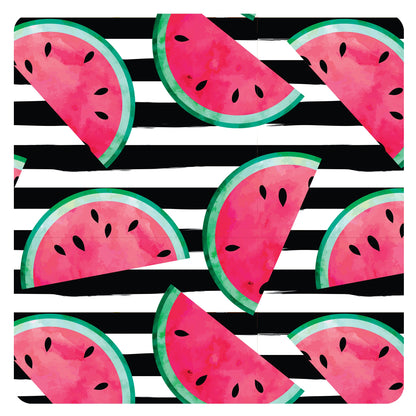 Summer Stripes - Watermelon - Splash Mat - A Waterproof Catch-All for Highchair Spills and More! SALE
