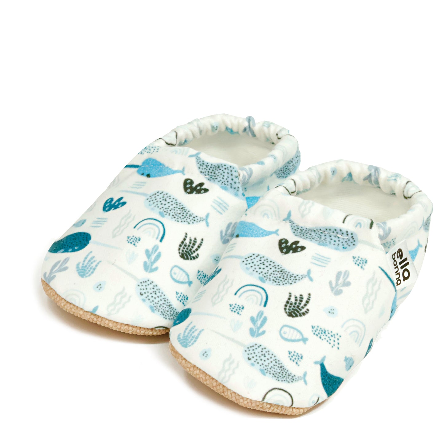 Ella Bonna Non-Slip Sole Swordfish Patterned Baby Booties, Home Boot Slippers Nursery Shoes