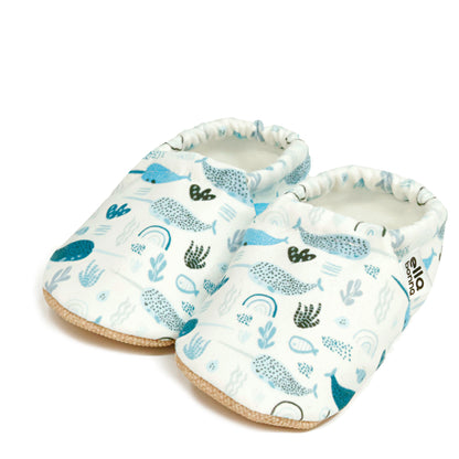 Ella Bonna Non-Slip Sole Swordfish Patterned Baby Booties, Home Boot Slippers Nursery Shoes