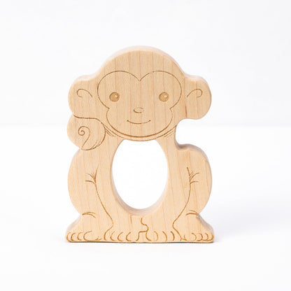 Soothing Monkey Teether with Organic Cotton Bag | Made in the USA 🇺🇸