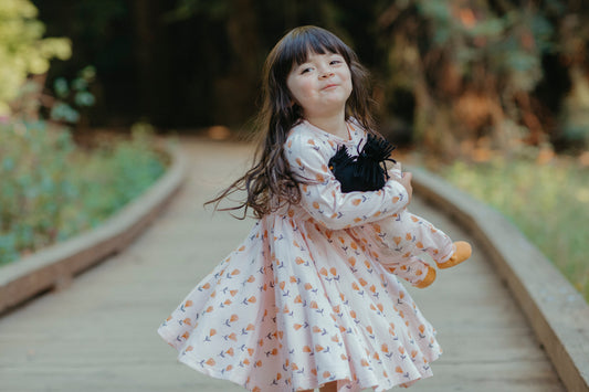 Bamboo Blend Long Sleeve Twirly Tee Dress - Wild at Heart