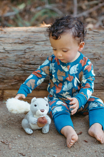 Bamboo Blend Convertible Coverall - Squirrel Scurry
