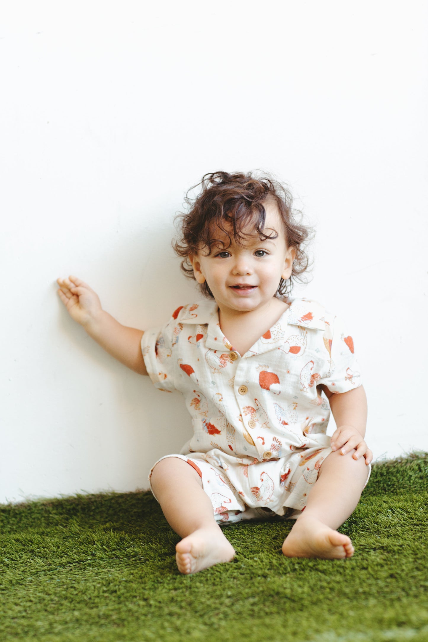 Muslin Cabana Romper - Feathered Friends
