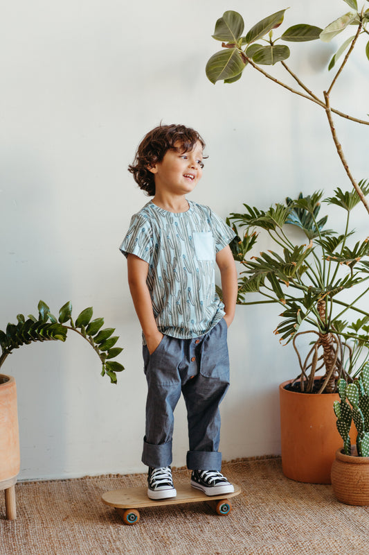 Bamboo Blend Short Sleeve Pocket Tee – Blooming Saguaro