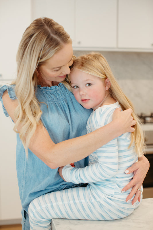 Bamboo Blend Pajamas - Breezy Bay Stripe