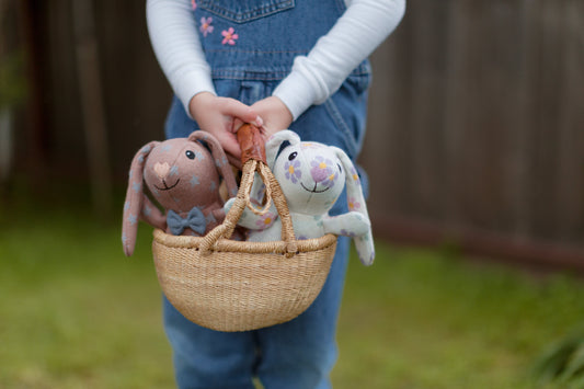 Knit Patterned Bunny Plush - Duke