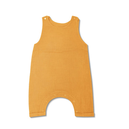 Muslin Snap Jumpsuit - Mustard