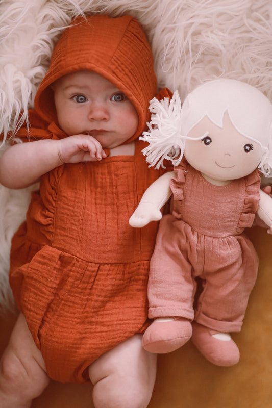 Muslin Bonnet - Rust