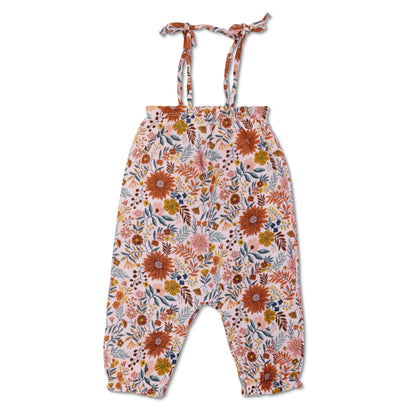 Muslin Tie Shoulder Jumpsuit - Zinnia Bloom