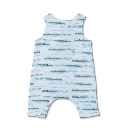 Muslin Snap Jumpsuit - Alligator Isle