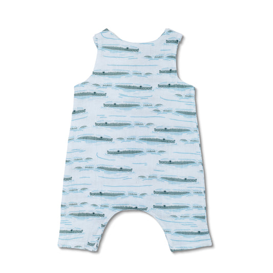 Muslin Snap Jumpsuit - Alligator Isle