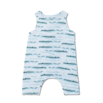 Muslin Snap Jumpsuit - Alligator Isle