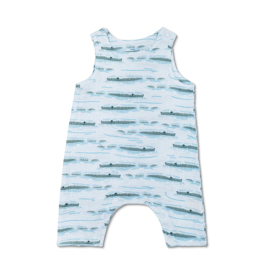 Muslin Snap Jumpsuit - Alligator Isle