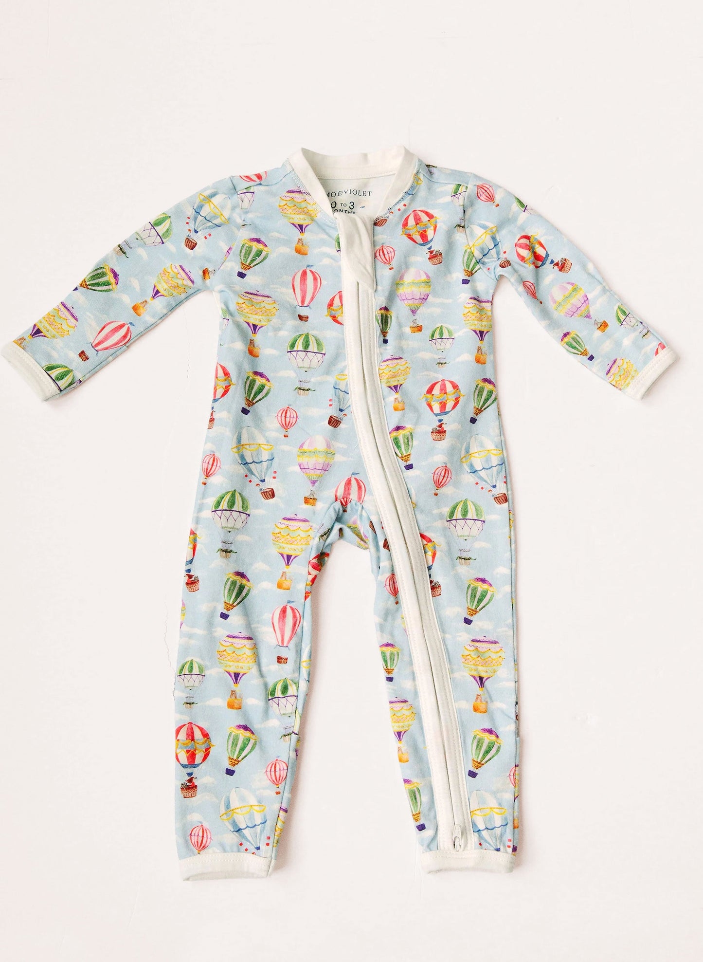 Baby Zippered One-Piece - Up, Up & Away