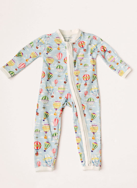 Baby Zippered One-Piece - Up, Up & Away
