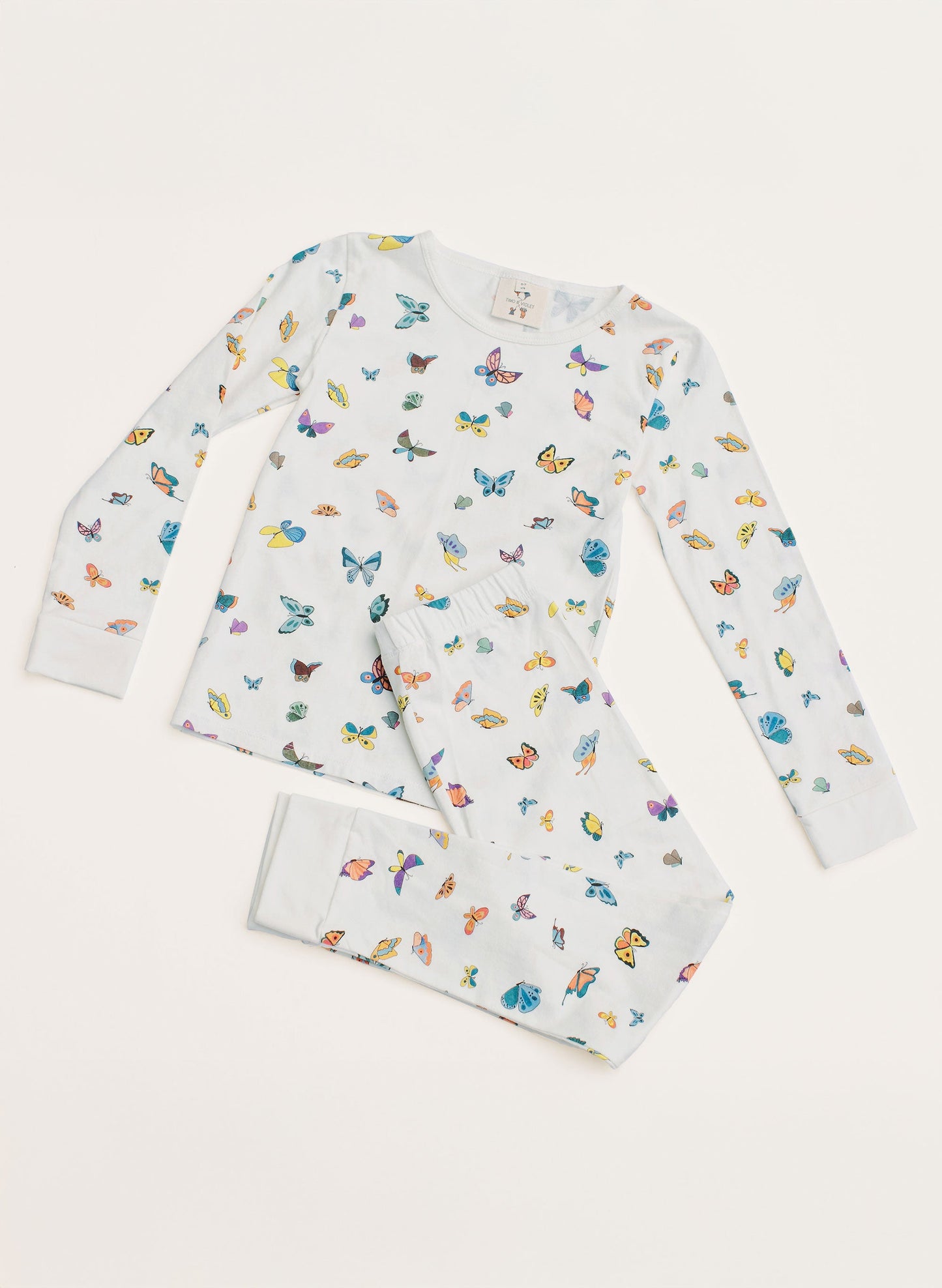 Children's Two Piece Organic Pajamas - Madame Butterfly