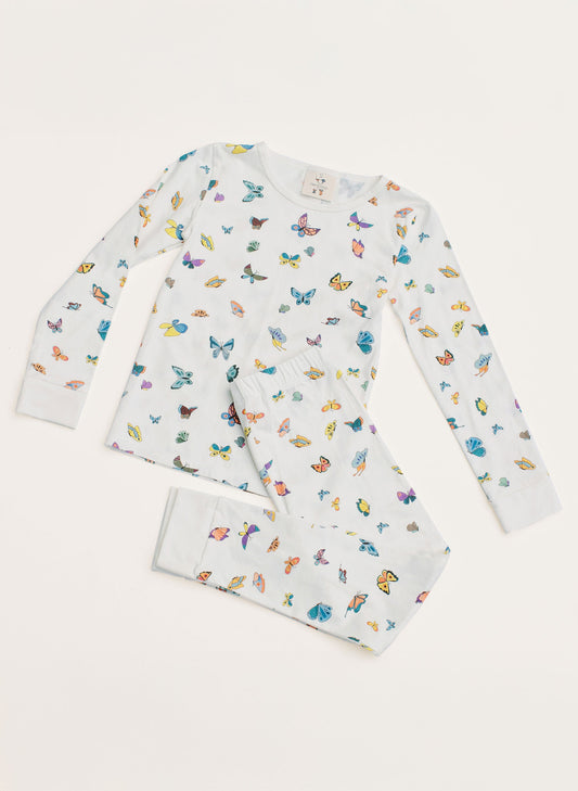 Children's Two Piece Organic Pajamas - Madame Butterfly
