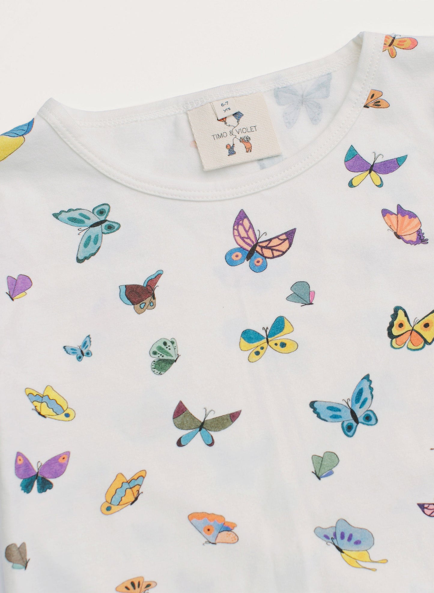 Children's Two Piece Organic Pajamas - Madame Butterfly