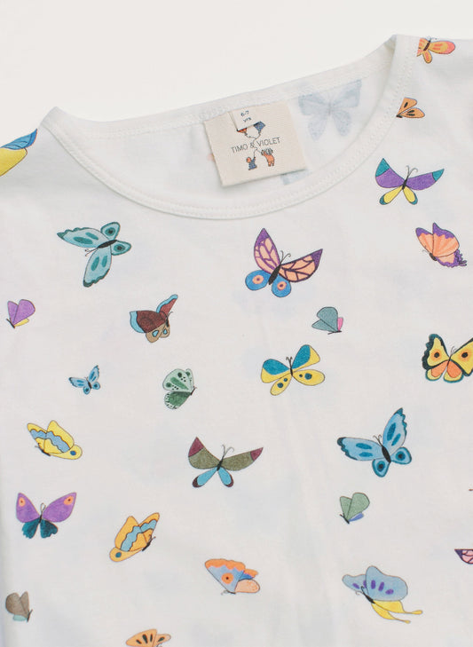 Children's Two Piece Organic Pajamas - Madame Butterfly