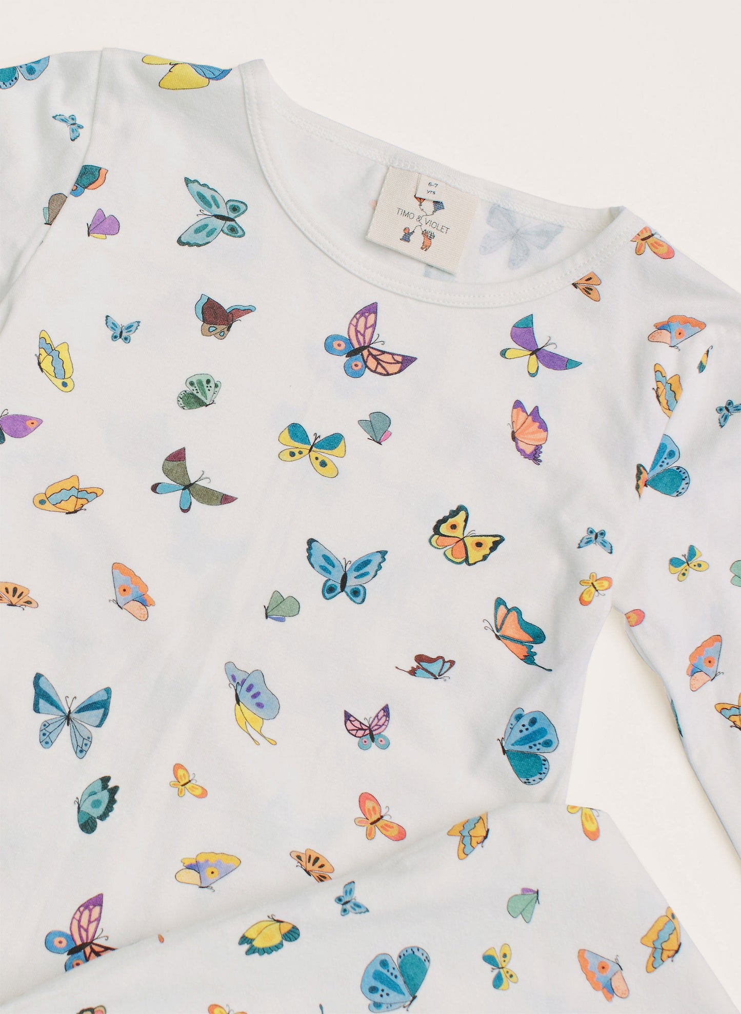 Children's Two Piece Organic Pajamas - Madame Butterfly