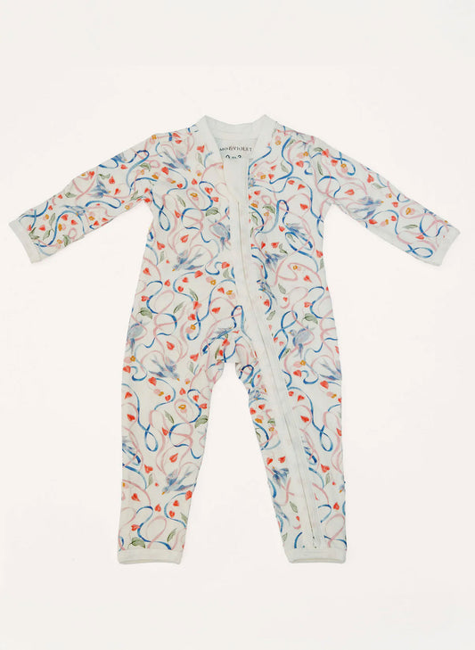 Baby Zippered One-Piece - Songbird