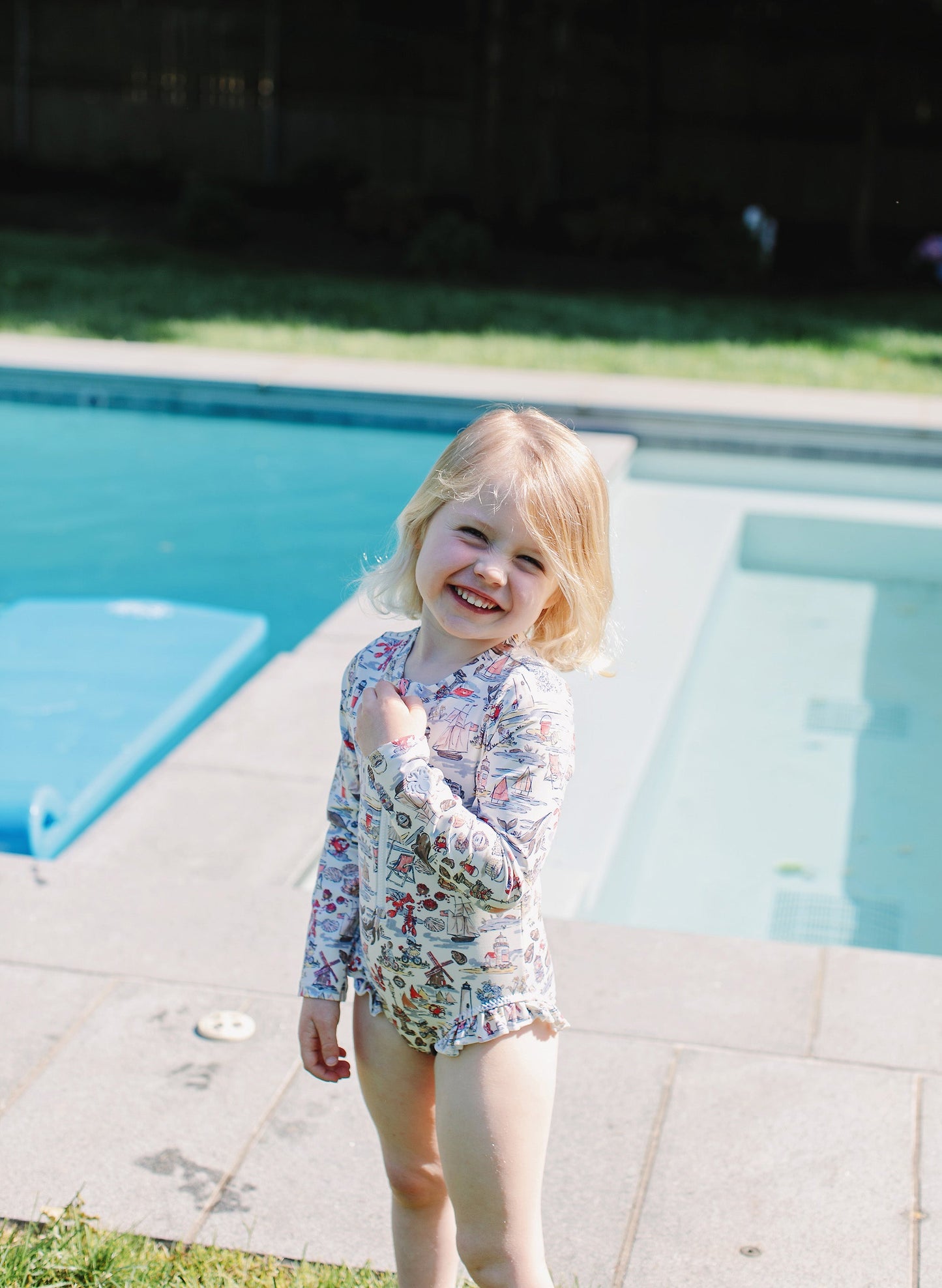 Girls Rashguard Swimsuit- Voyager's Lens