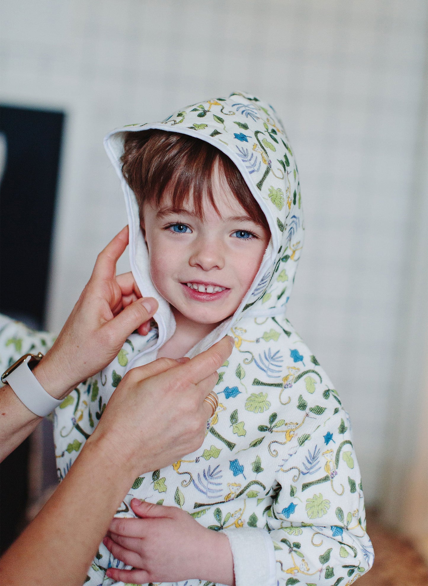 Organic Children’s Bathrobe - Happy Monkey