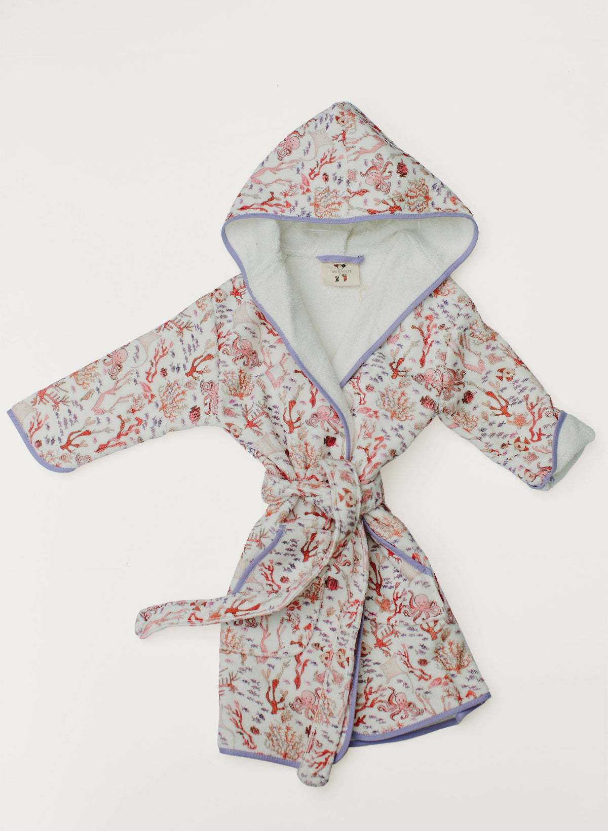Children's Organic Cotton Printed Bathrobe