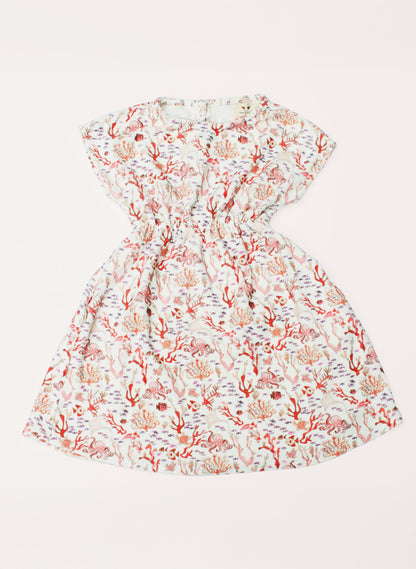 Delphine Dress - Rosy Coral Reef