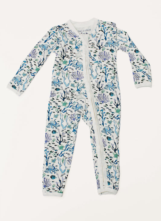 Baby Zippered One-Piece - Coral Reef