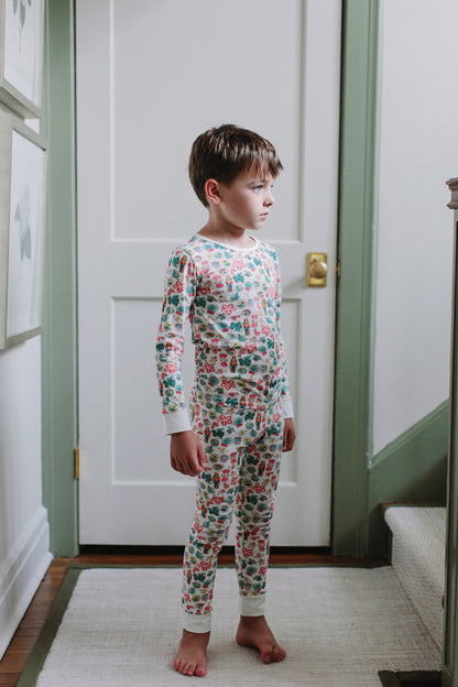 Children's Two Piece Organic  Pajamas - Santa's Cookies