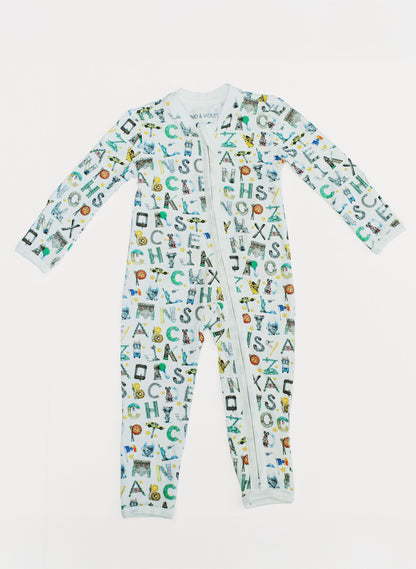 Baby Zippered One-Piece - NYC Alphabet
