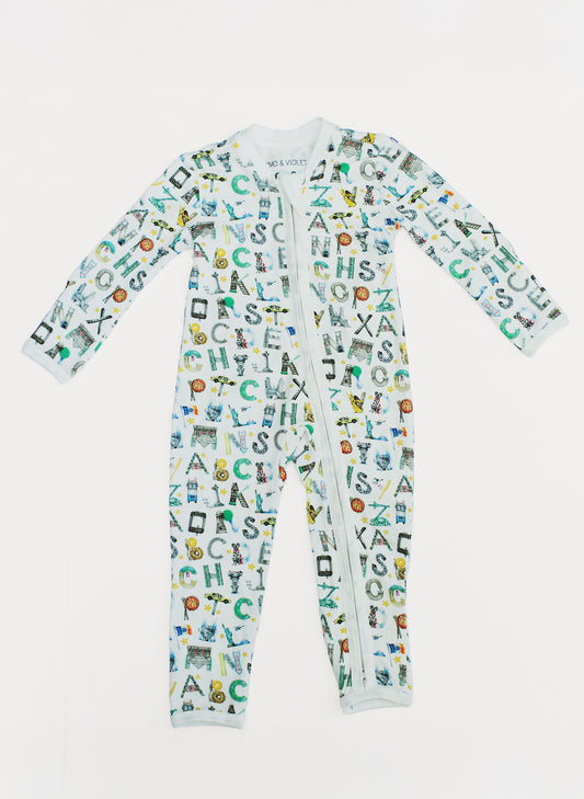 Baby Zippered One-Piece - NYC Alphabet