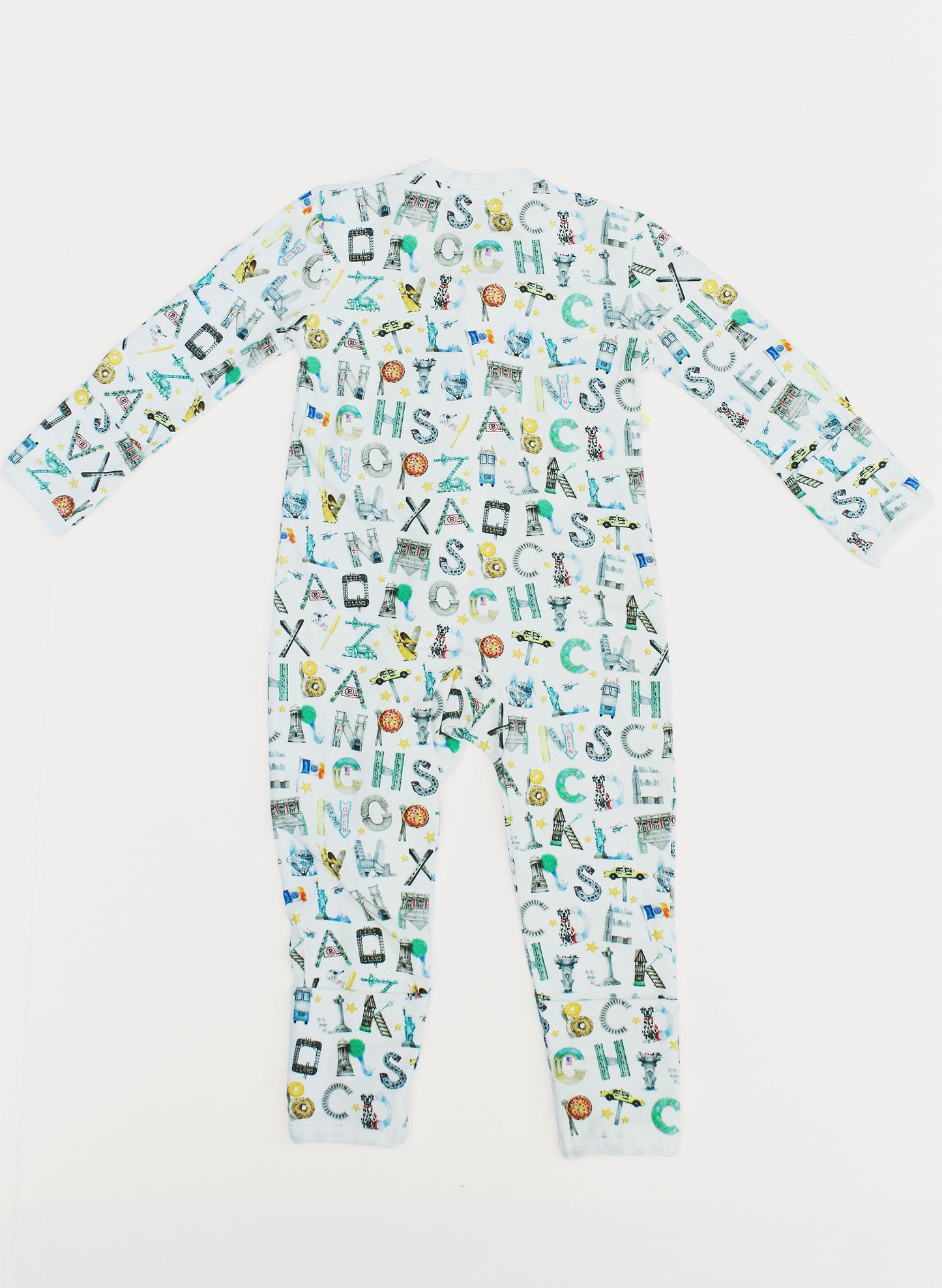 Baby Zippered One-Piece - NYC Alphabet